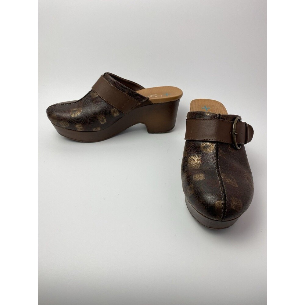 Baretrap Brown Platform Slip On Mule Clogs 8 M